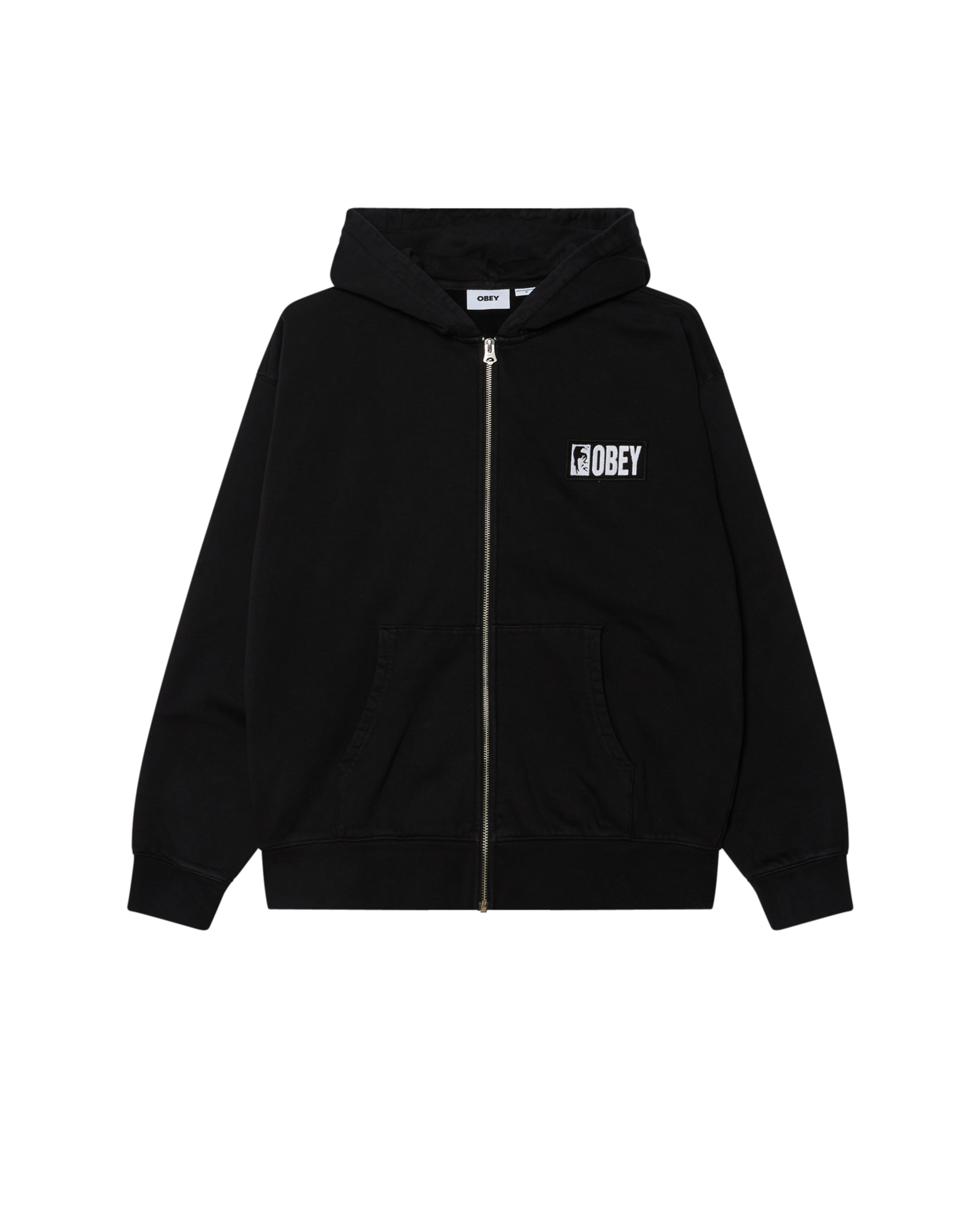 MARGIN FADED ZIP HOOD