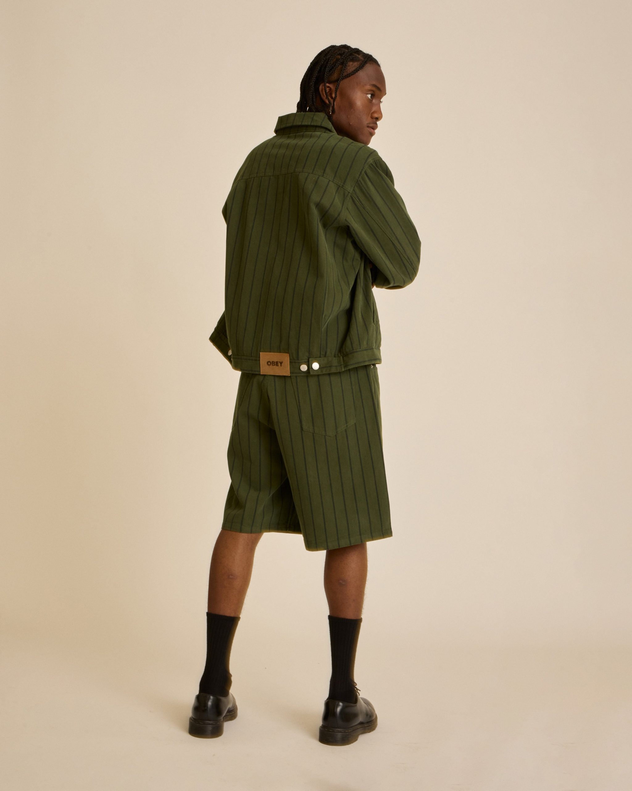 STRIPE BAGGY DENIM SHORT - Image 4