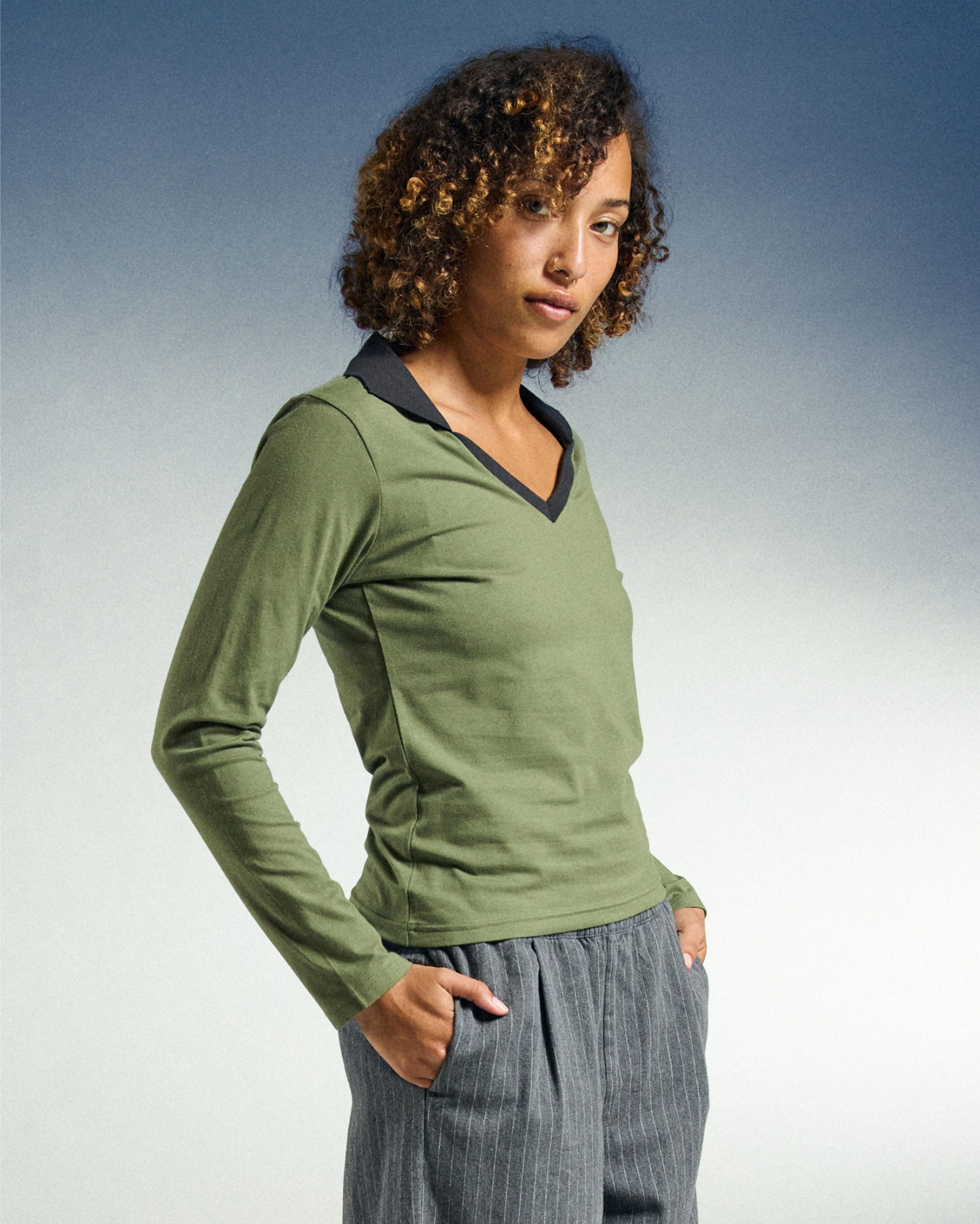 MEDEA COLLARED LS POLO - Image 6