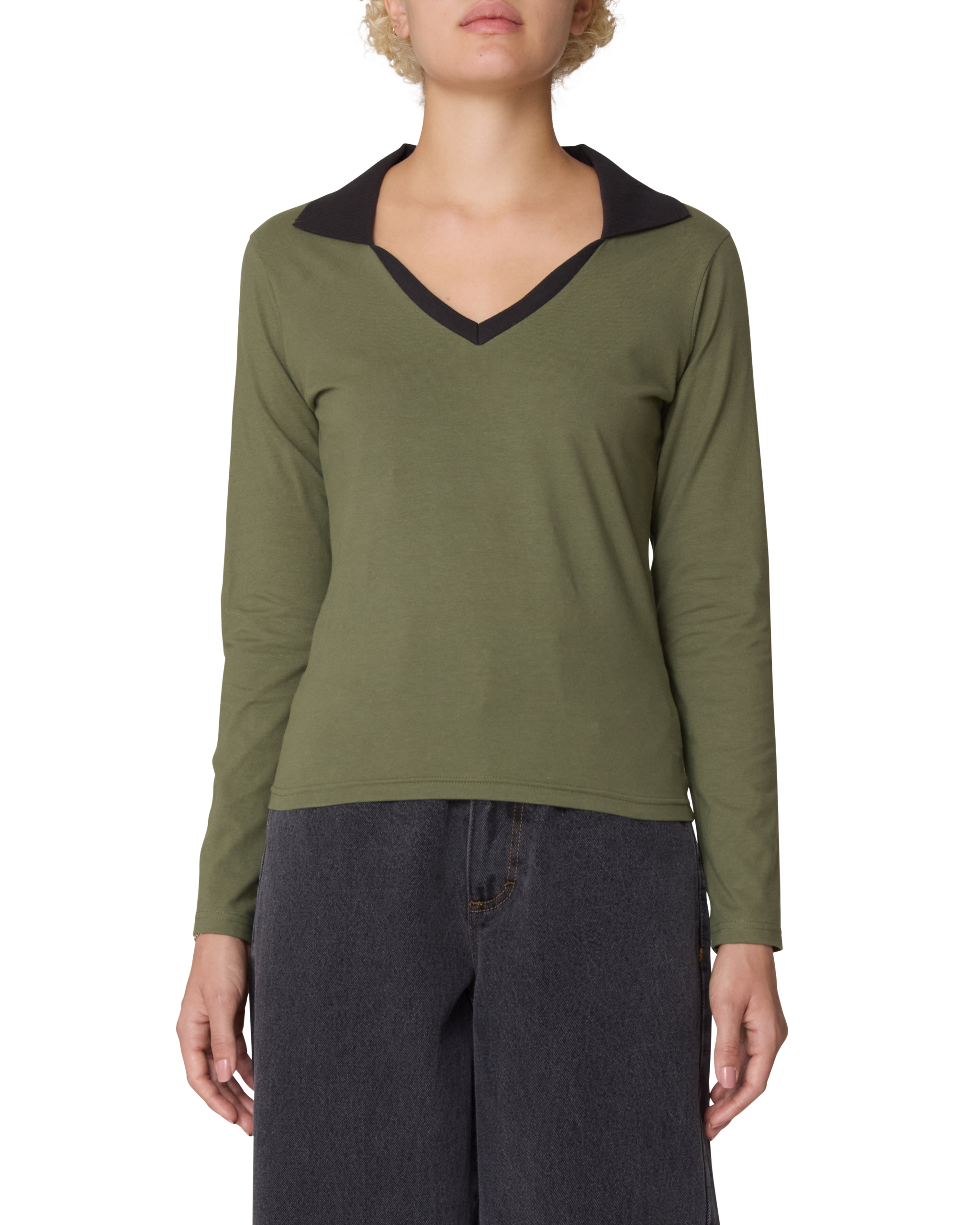 MEDEA COLLARED LS POLO