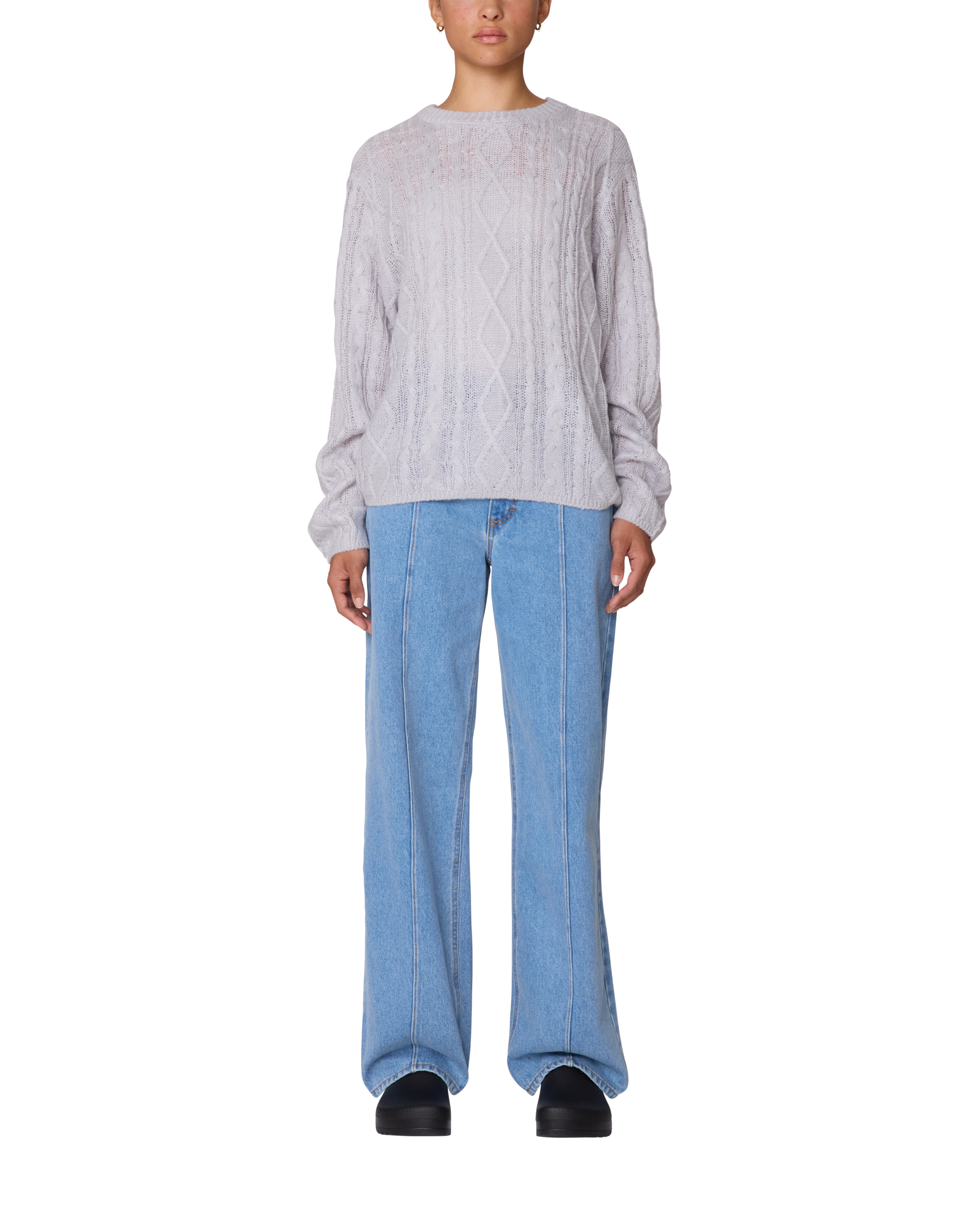 ISABELLA LOOSE CABLE SWEATER - Image 4