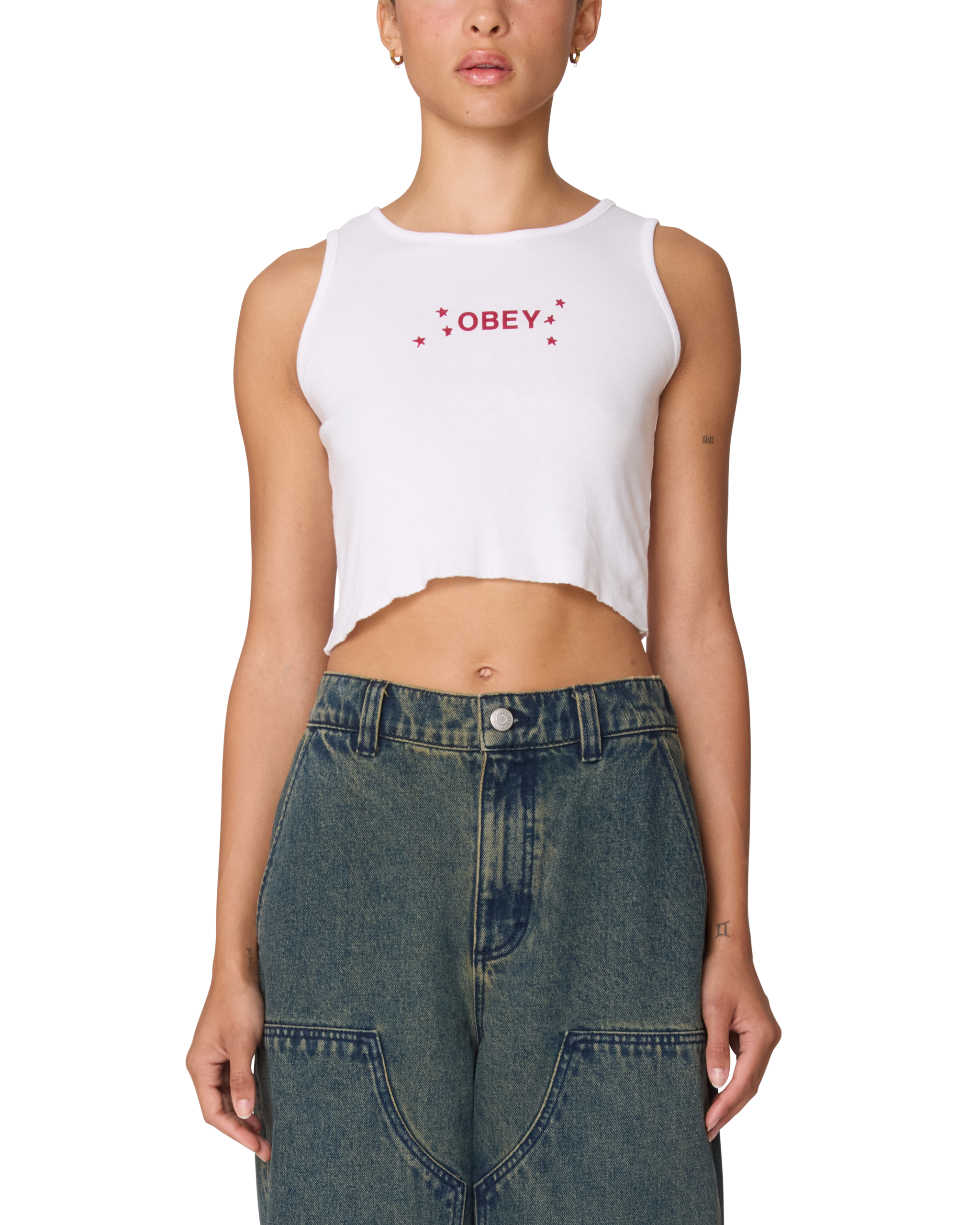 DIZZY STARS MORGAN RAW EDGE RIB TANK